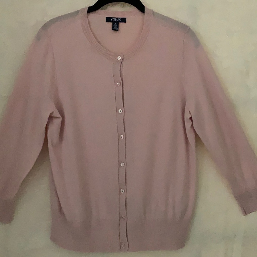 Chaps Blush Pink Cardigan